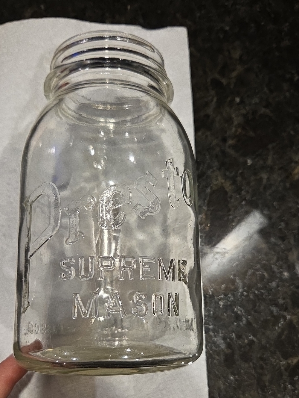 Clear Glass Supreme Mason Decorative Jar